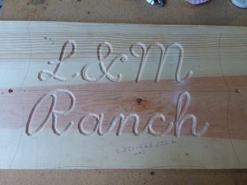 The results of a test cut in scrap wood.