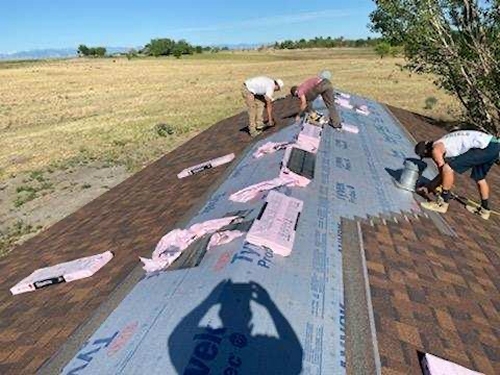 A new roof for the main house.