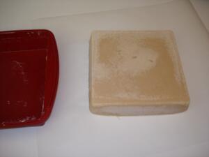 Home-made soap out of the mold