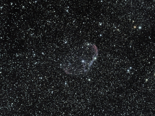 The Crescent Nebula in Cygnus.
