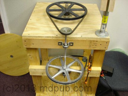 A view of the mostly complete drivetrain for the turntable.